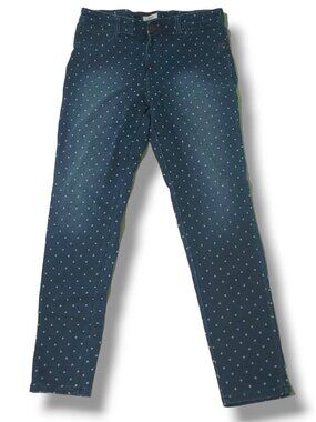 Circo jeggings Kids X-Large Blue polka dot medium wash